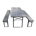 Bänkset svart 180x70 cm för 6-8 pers