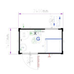 WC 8 fot med dusch - Bild 2