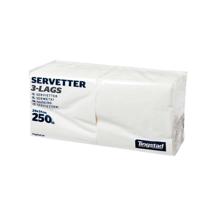 Cocktailservett vit Cocktailservett 12x12 cm vit - Bild 1