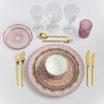 Kuvert 3-rättersmiddag Blommigt/Rosa