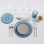 Kuvert 3-rättersmiddag Stengods grått/blått - Bild 3