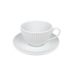 Pillivuyt Plissé kaffekopp med fat